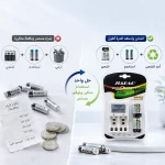 ⁦"	شاحن بطاريات + مجموعة بطاريات"⁩ - الصورة ⁦4⁩